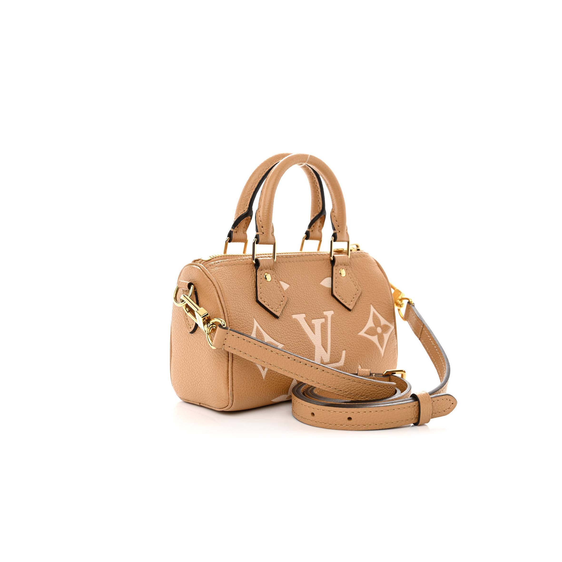 l**is V*t*n empreinte monogram giant nano speedy arizona creme m81625 (16*10*7.5cm)